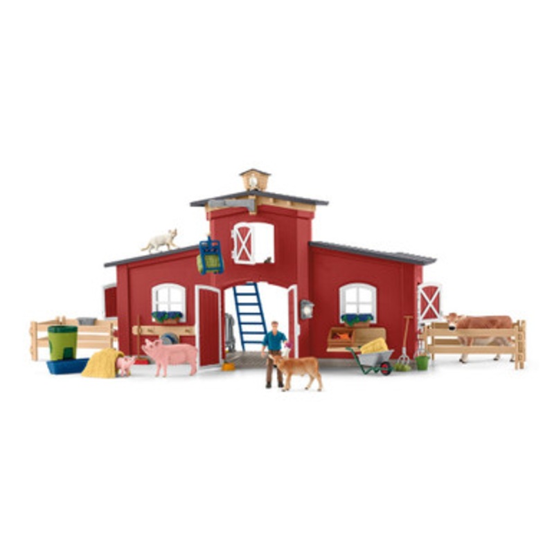 Schleich Farm Life –  Large Red Barn with Animals and Accessories42605