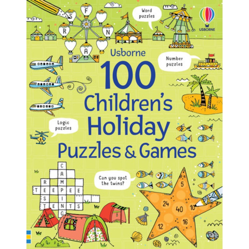 Usborne – 100 Children’s Puzzles And Games – Holiday