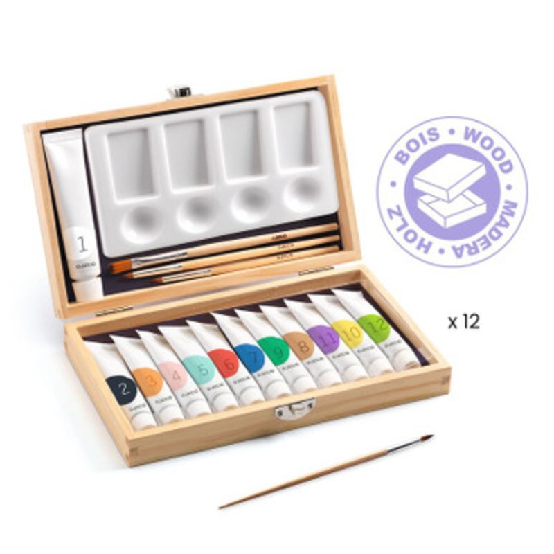 Djeco – Artist’s Box with 12 Gouaches