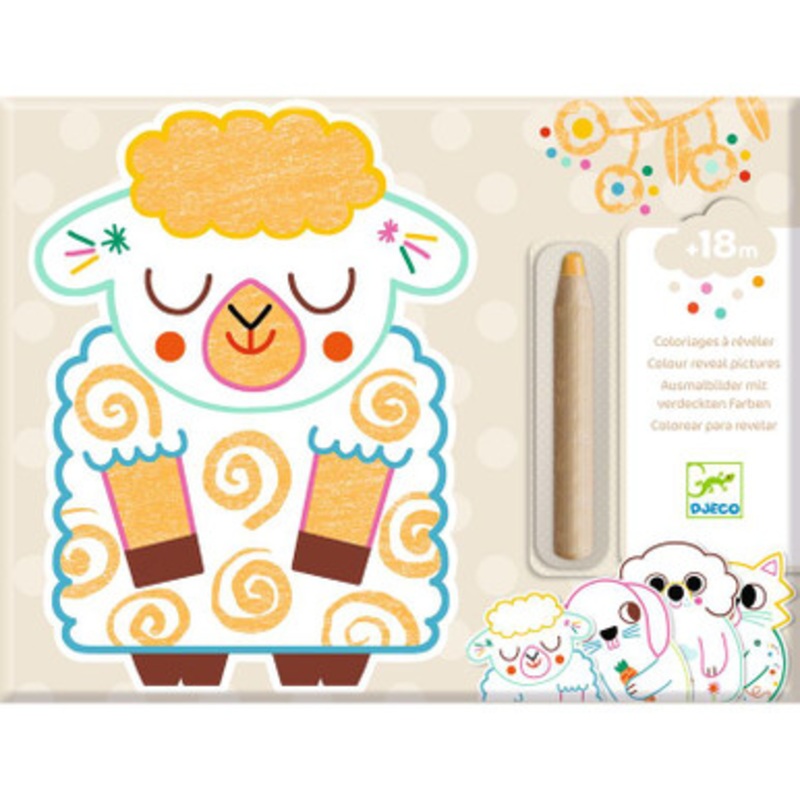 Djeco – Domestic Animals Colour Reveal Set