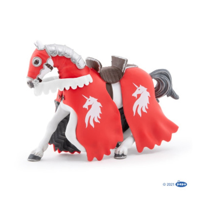 Papo – Horse of Unicorn Knight with spear Figurine