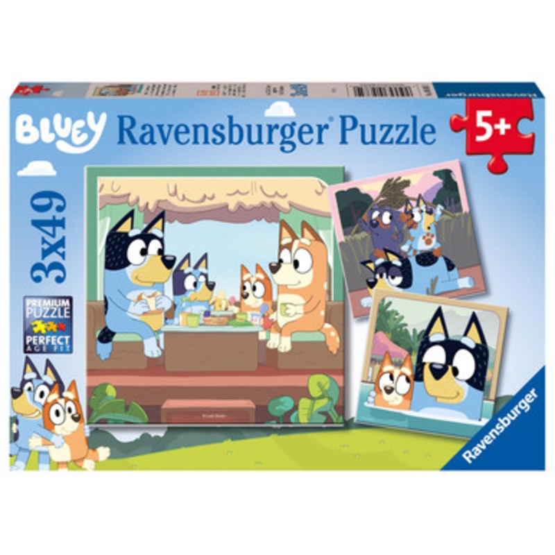 Ravensburger 3 x 49pc – Bluey Adventures Puzzles