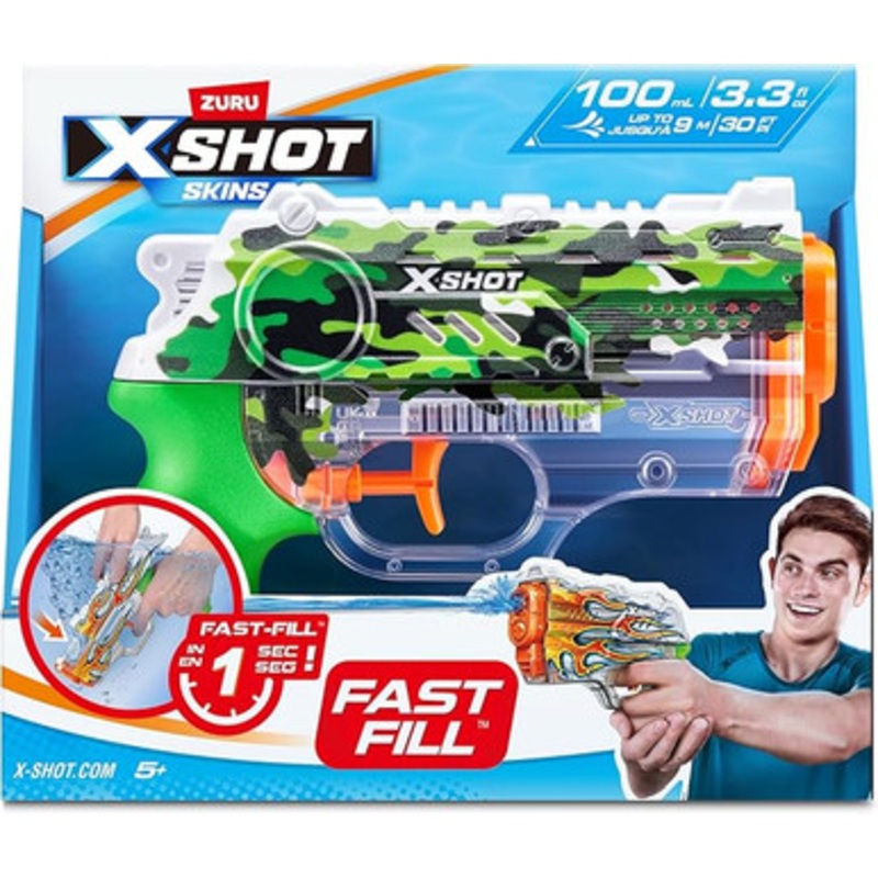 Zuru XSHOT Fast Fill Skins Water Gun – Nano Jungle Camo