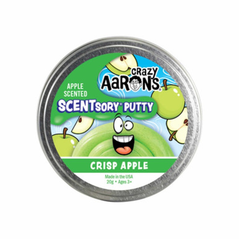 Crazy Aaron’s Apple Scented SCENTsory Putty – Crisp Apple 2.75 Tin