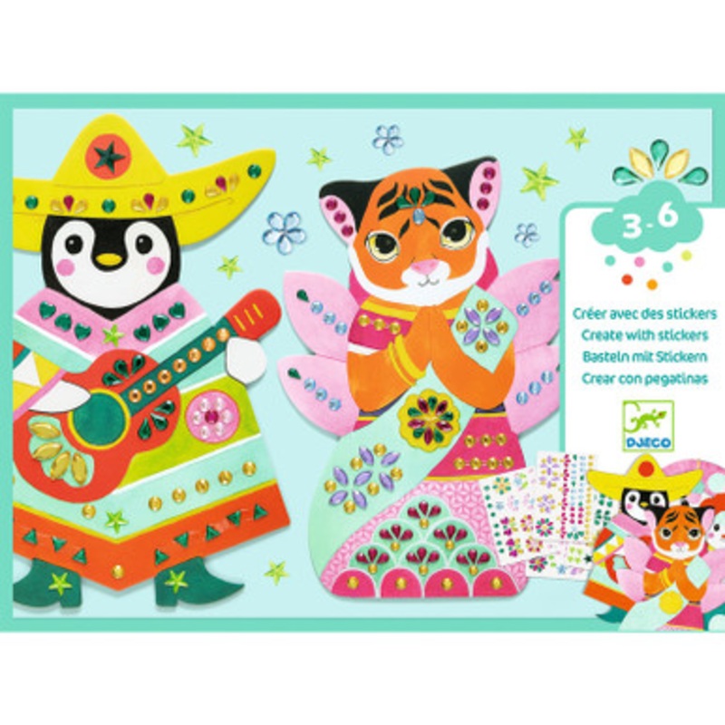 Djeco – Rhinestones and Collage Sticker Set