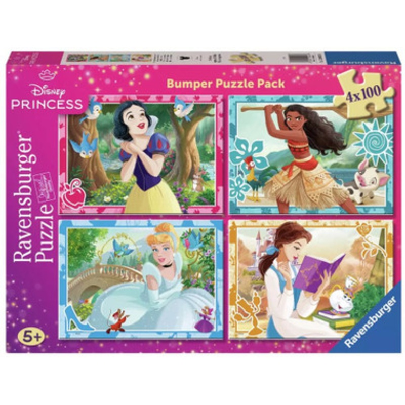 Ravensburger 4x100pc – Disney Princess Bumper Pack Puzzles