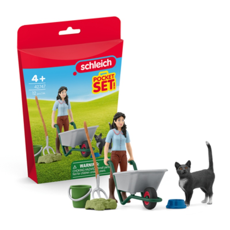 Schleich – Pocket Set – Mucking & Grooming Playset 42747
