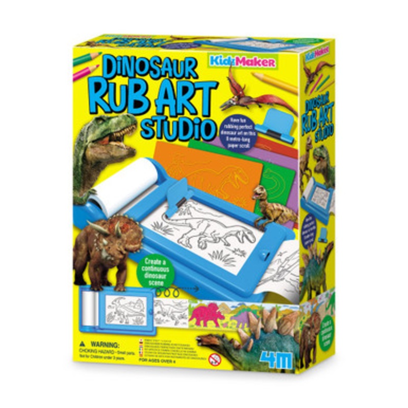 4M – KidzMaker – Dinosaur Rub Art Studio