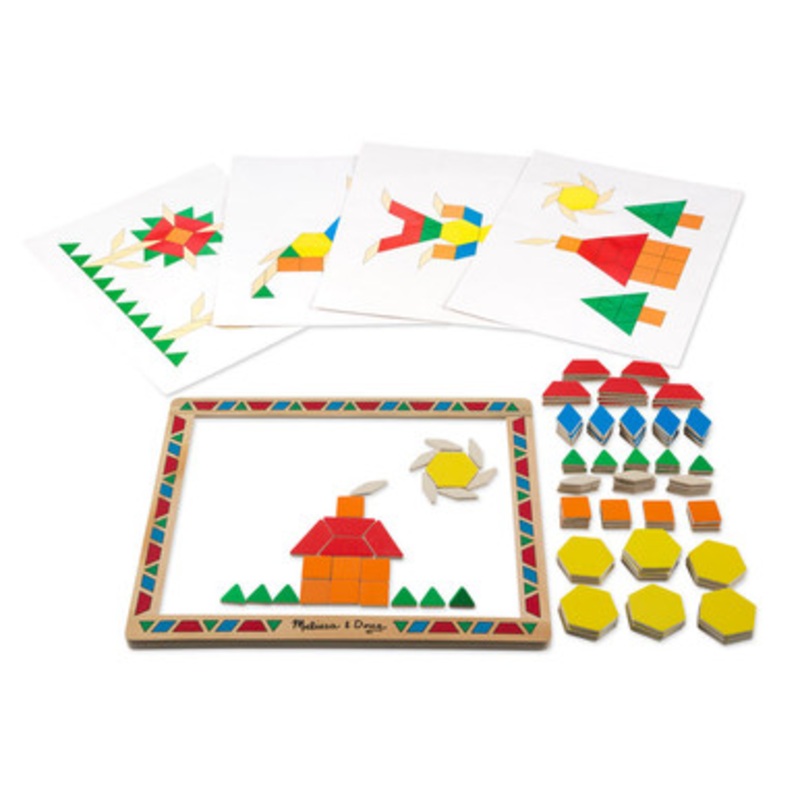 Melissa & Doug – Wooden Magnetic Pattern Block Set
