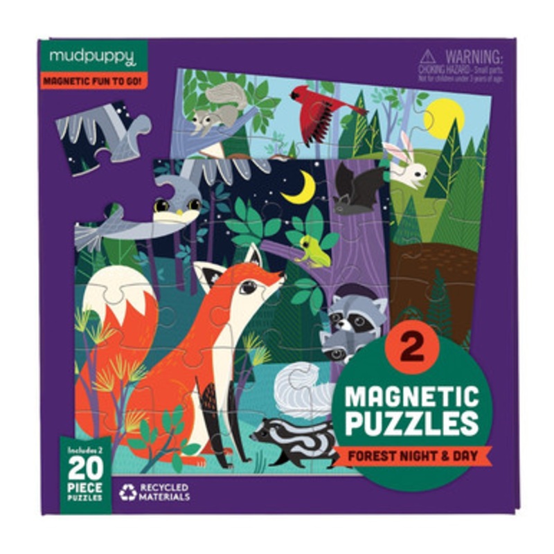 Mudpuppy – Forest Night & Day Magnetic Puzzles (Pack of 2)