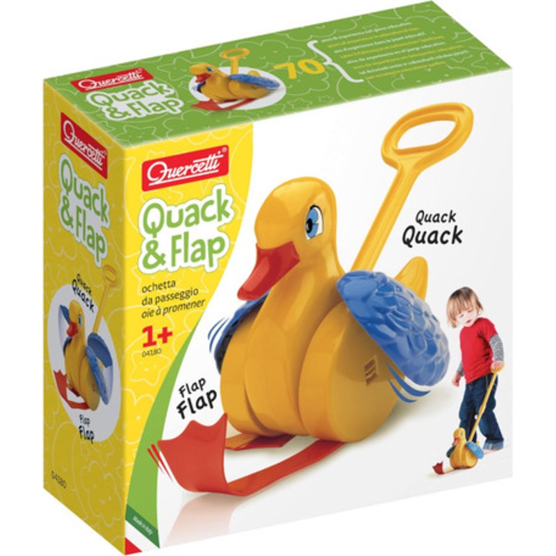 Quercetti – Quack and Flap Duck Push Toy 4180