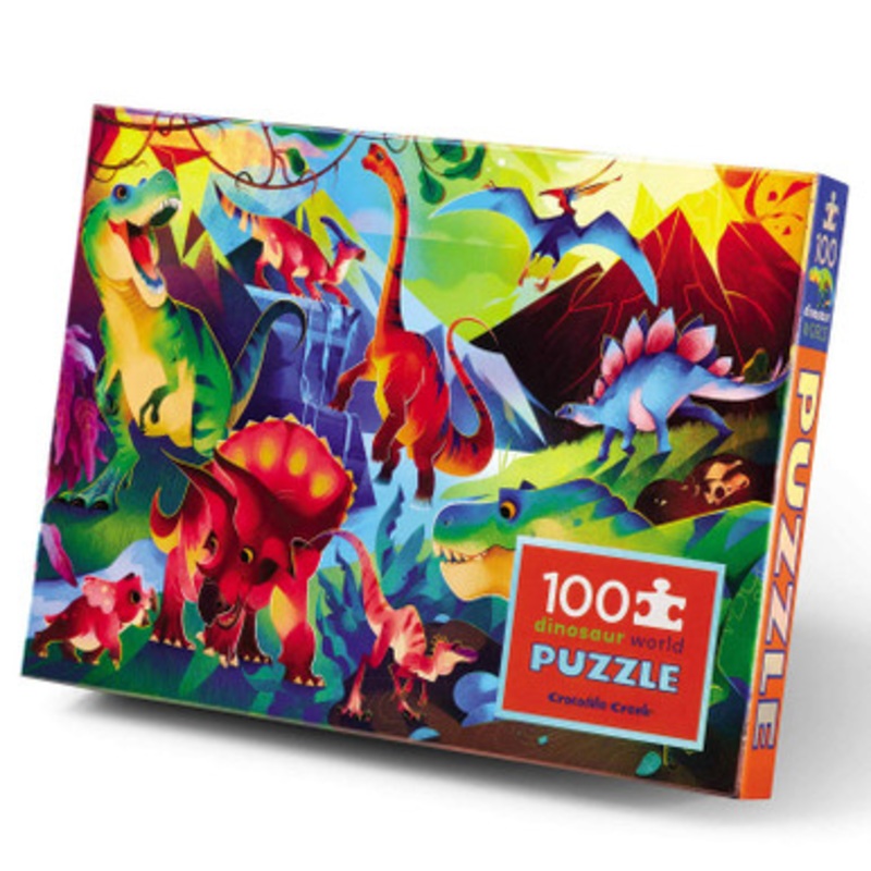 Crocodile Creek – Holographic Puzzle 100pc – Dinosaur World