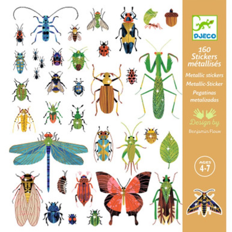 Djeco – Microcosms Metallic Stickers