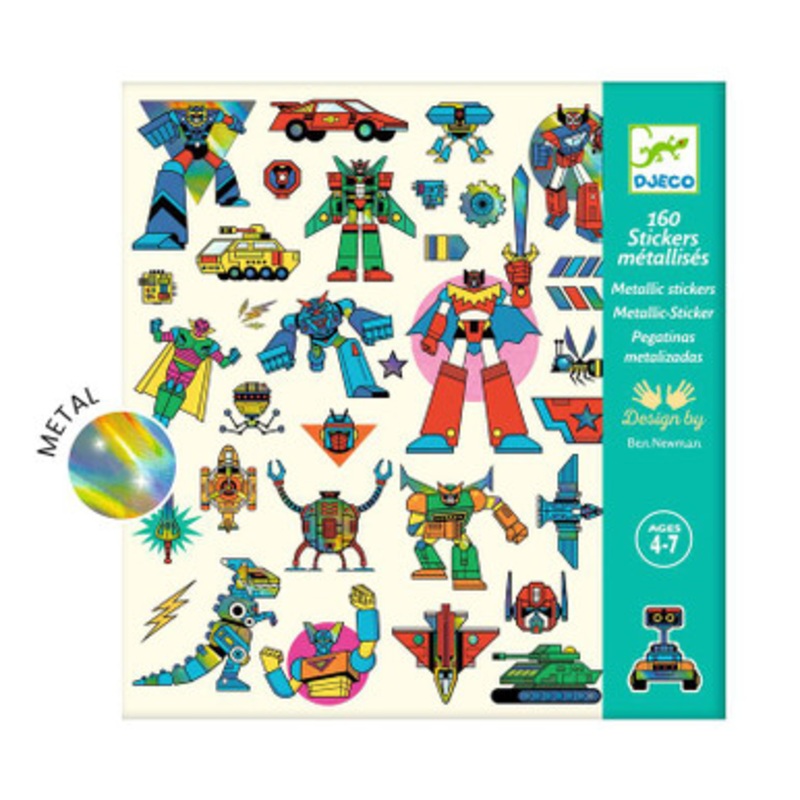 Djeco – Robot Metallic Stickers