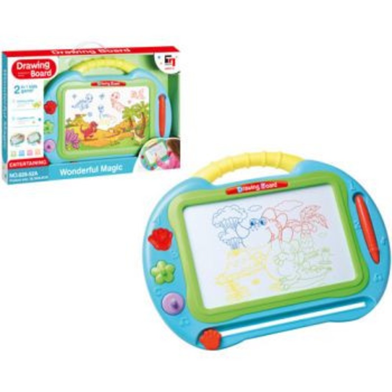 Large Coloured Magnetic Drawing Board with Handle