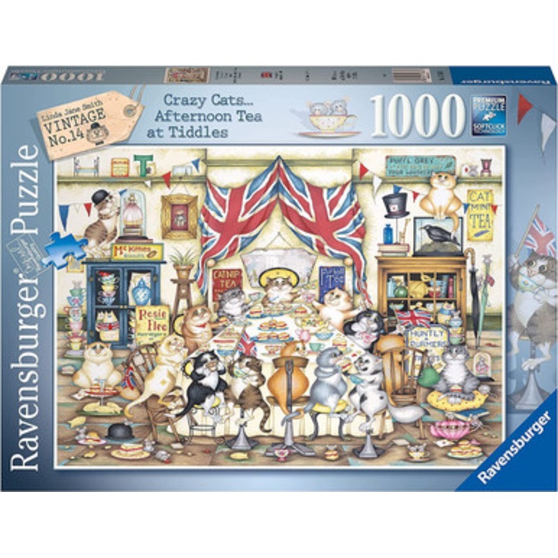 Ravensburger 1000pc – Crazy Cats Afternoon Tea at Tiddles Puzzle