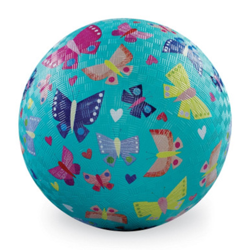 Crocodile Creek 7 Playground Ball – Butterfly Rainbow (Aqua)