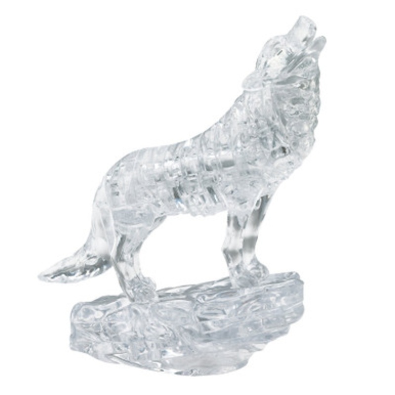 Crystal Puzzle 3D – Clear Wolf