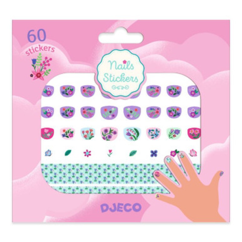 Djeco – 60 Petit Flowers Nail Stickers