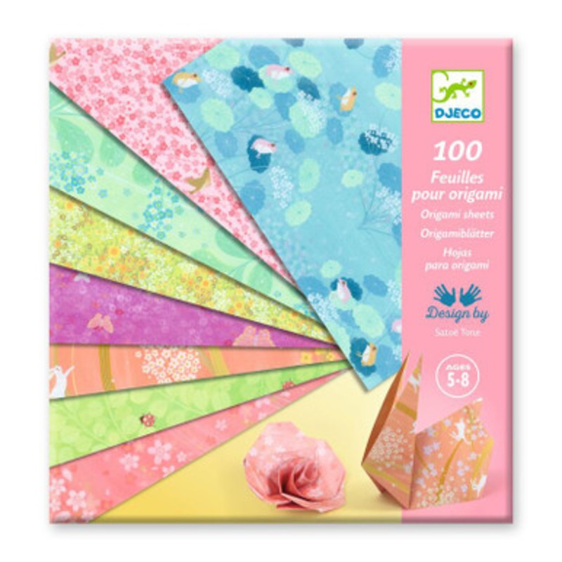 Djeco – Haru 100 Origami Sheets by Petit Pan