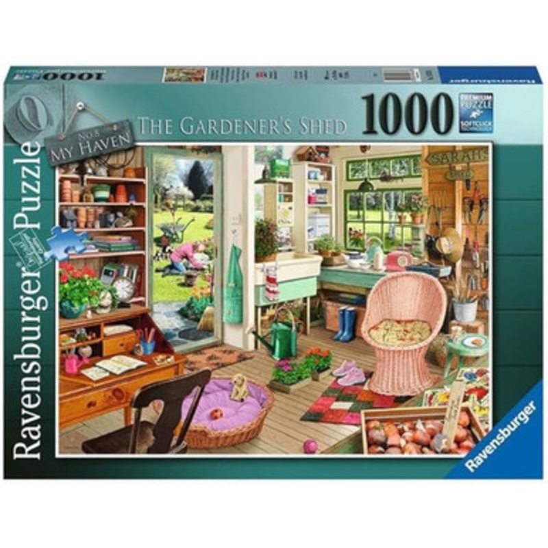 Ravensburger 1000pc – My Haven No 8 The Gardeners Shed Puzzle 1000pc