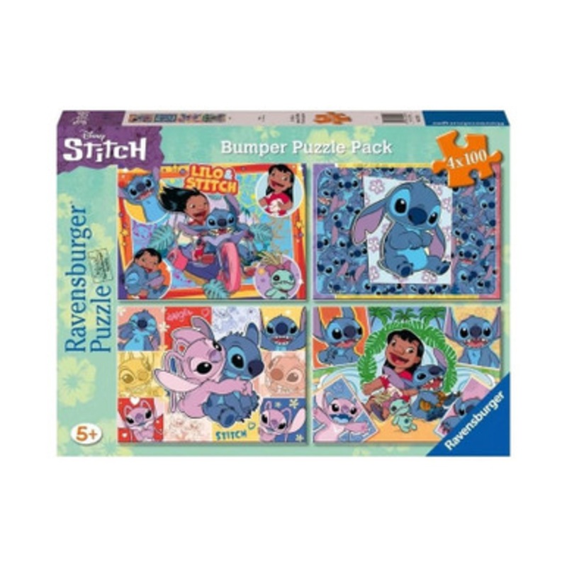 Ravensburger 4x100pc – Disney Stitch Bumper Pack Puzzles