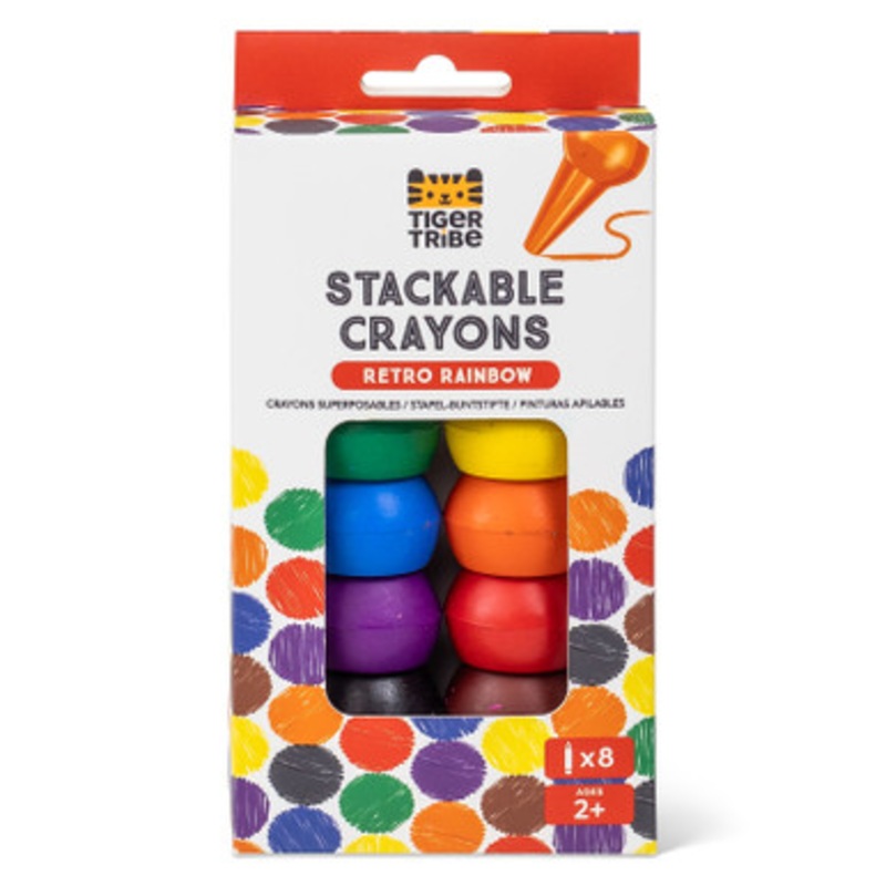 Tiger Tribe – Stackable Crayons – Retro Rainbow