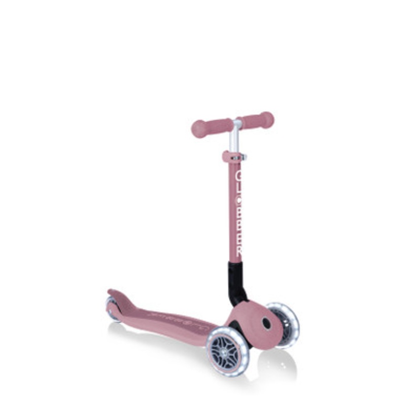 Globber ECOLOGIC JUNIOR FOLDABLE LIGHTS 3 Wheel Scooter – Berry