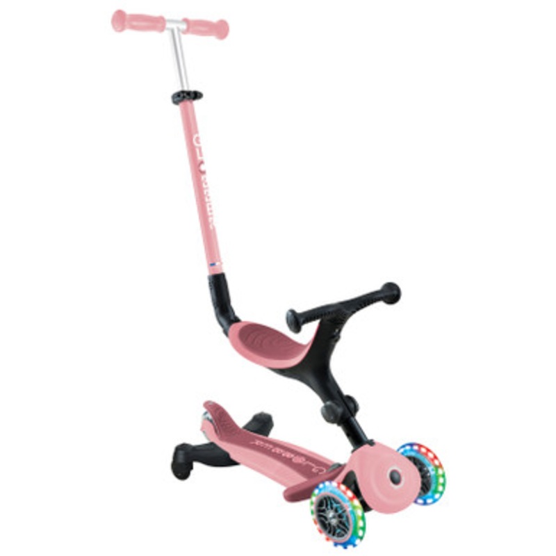Globber – Go Up Active Lights 360 Ride-On Scooter – Pastel Pink