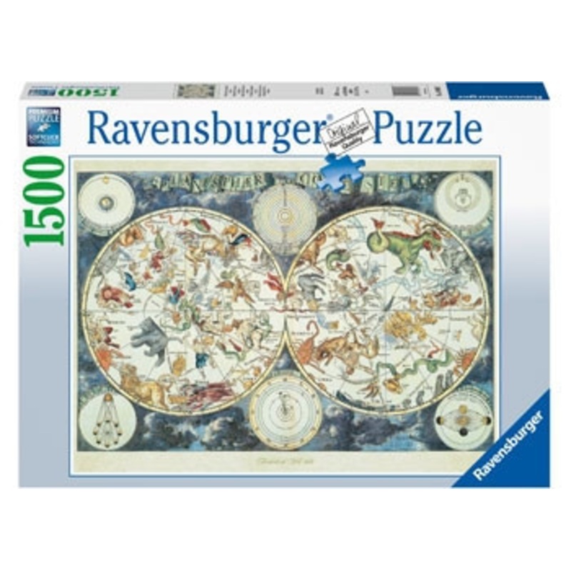 Ravensburger 1500pc – World Map of Fantastic Beasts Puzzle **Minor Box Damage**