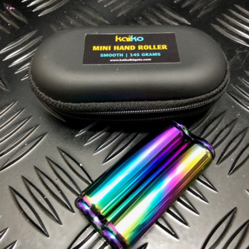 Kaiko Fidgets – Smooth Oil Slick Mini Hand Roller in Black Carry Case