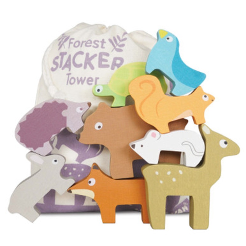 Le Toy Van Petilou Forest Stacking Animals & Bag