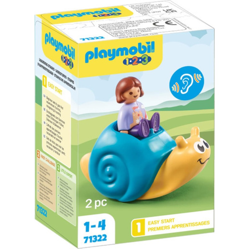 Playmobil 1.2.3 – Rocking Snail with Rattle Feature 71322