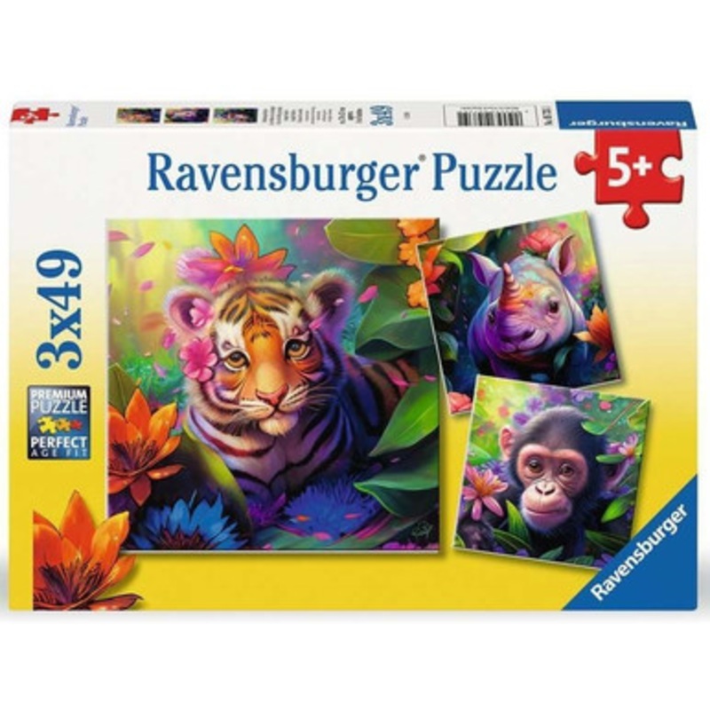 Ravensburger 3x49pc- Jungle Babies Puzzle