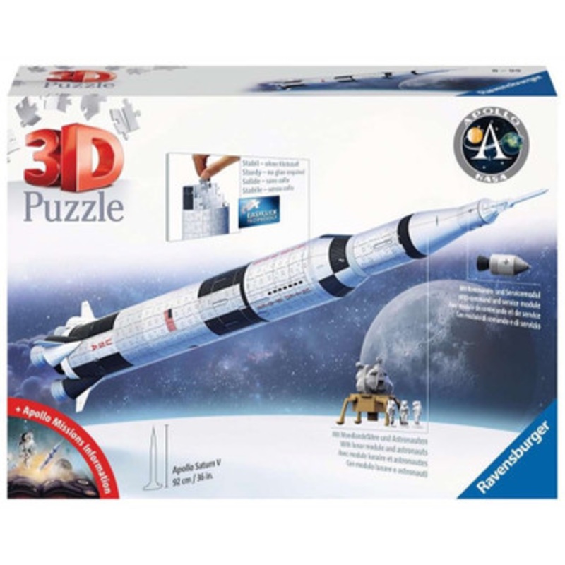 Ravensburger 440pc – Apollo Saturn V Rocket 3D Puzzle