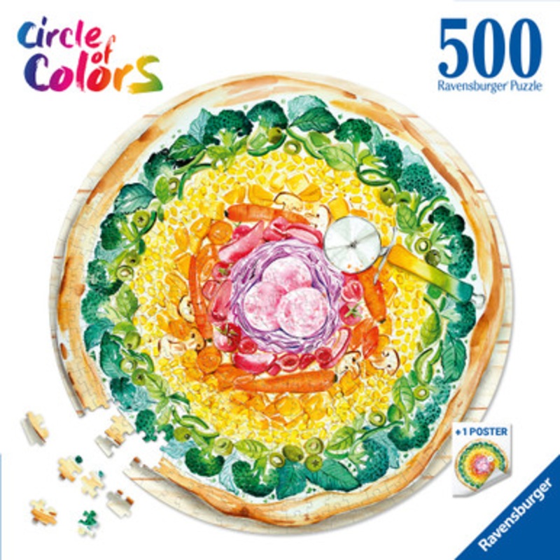 Ravensburger 500pc – Circle of Colors Pizza Puzzle