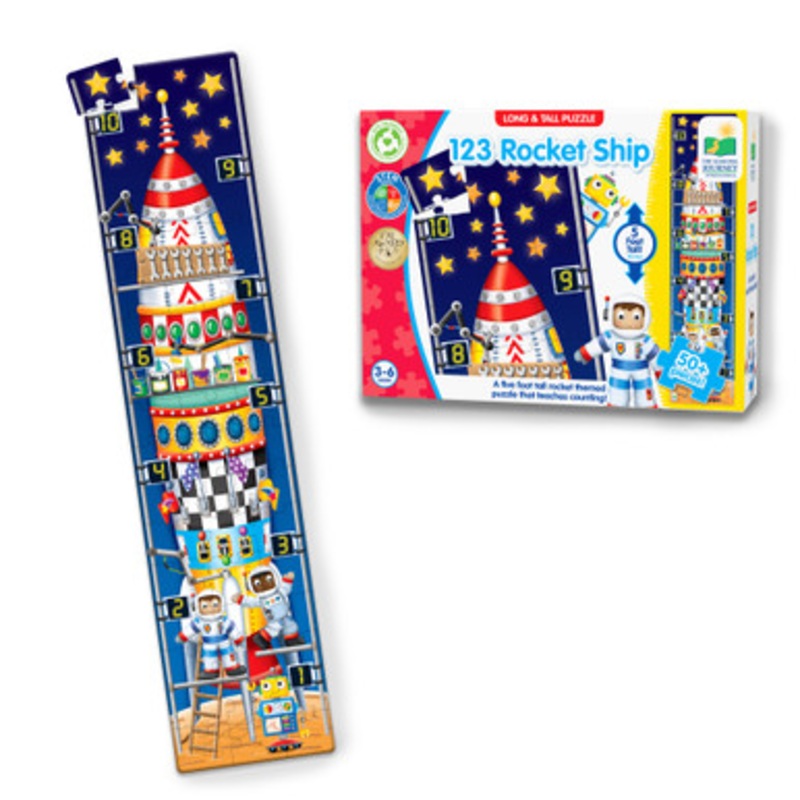 The Learning Journey – Long & Tall Puzzle – 123 Rocket Ship