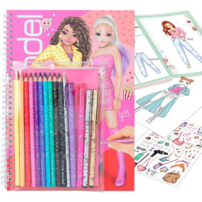 Top Model Colouring Book with Pen Set