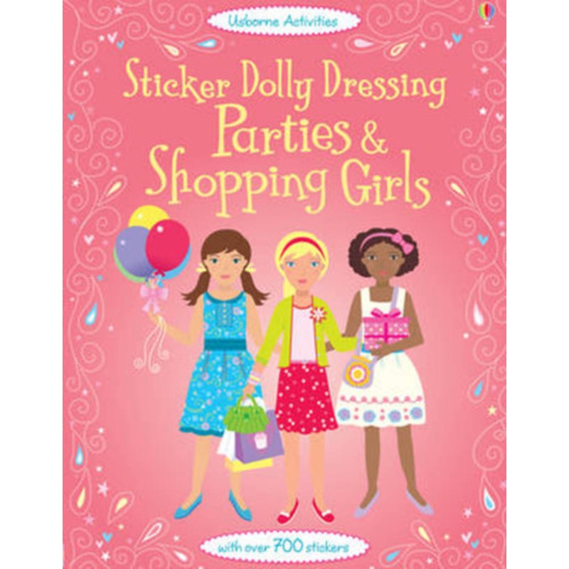 Usborne – Sticker Dolly Dressing –  Parties & Shopping (Pink)