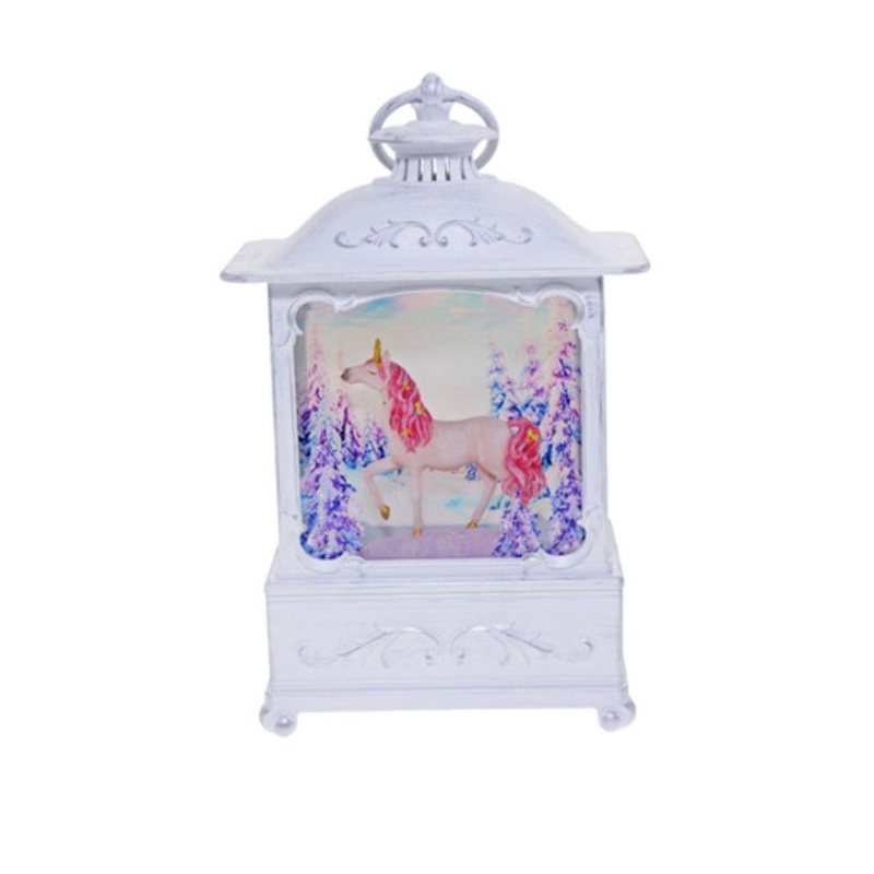 Cotton Candy – Medium White Lantern, Pink Unicorn Lantern