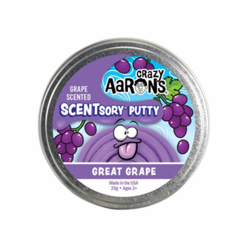 Crazy Aaron’s Grape Scented SCENTsory Putty – Great Grape 2.75 Tin