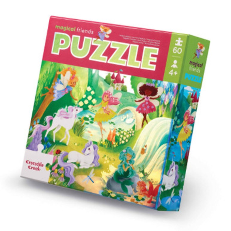 Crocodile Creek – Foil Puzzle 60pc – Magical Friends
