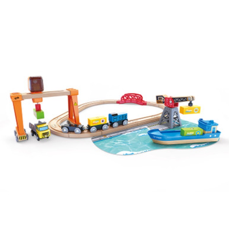 Hape Rail – Lift & Load Harbour  Set