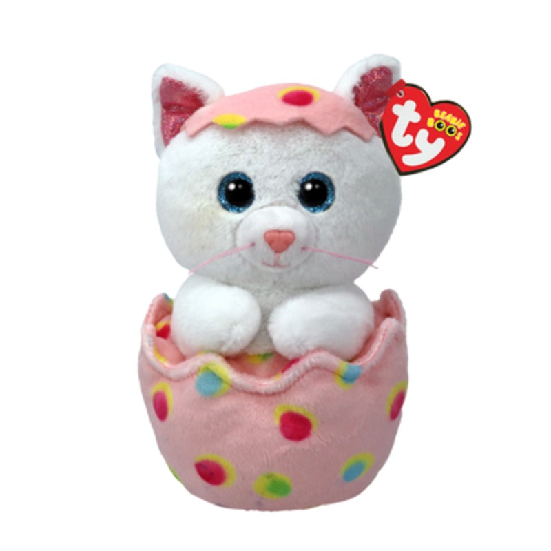 TY Beanie Boos Regular – Giggles the Cat in Egg