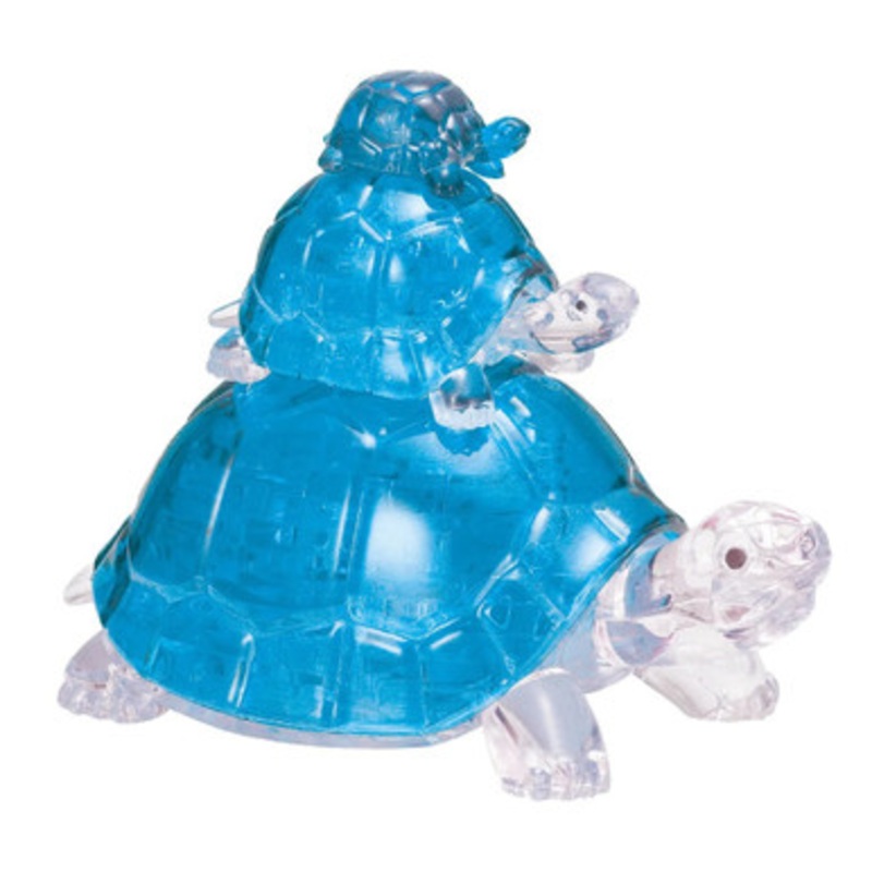 Crystal Puzzle 3D – Blue Turtles 48 piece