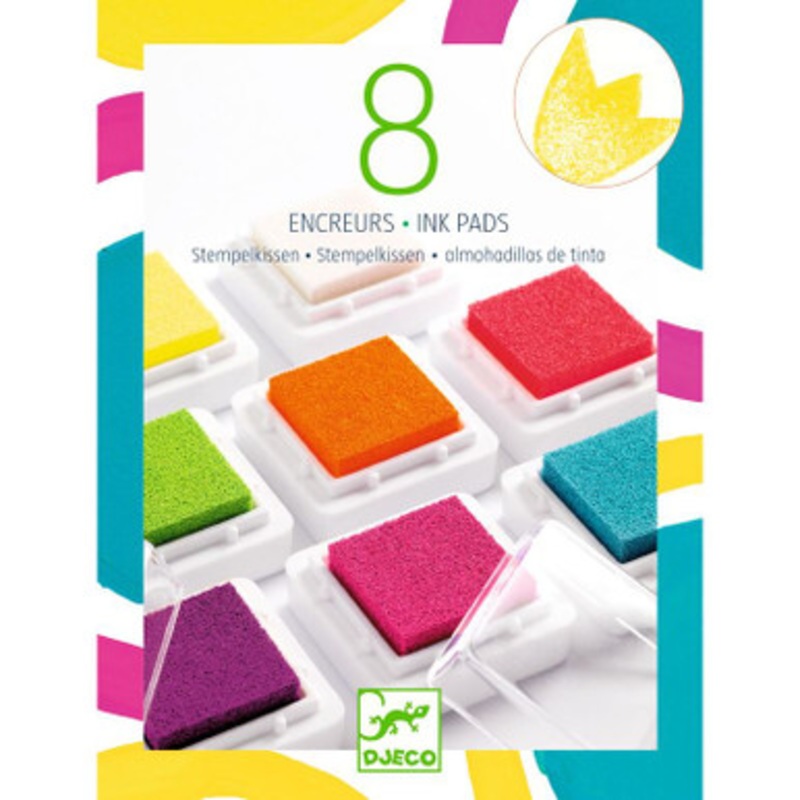 Djeco – 8 Pop Ink Pads and 1 Cleaner