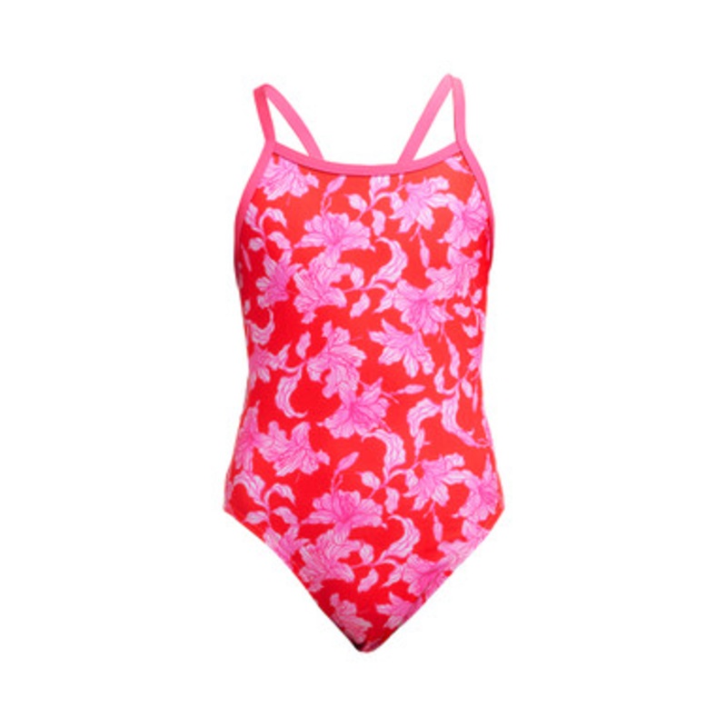 Funkita – Girls Single Strap One Piece Swimmers – Fire Flyer