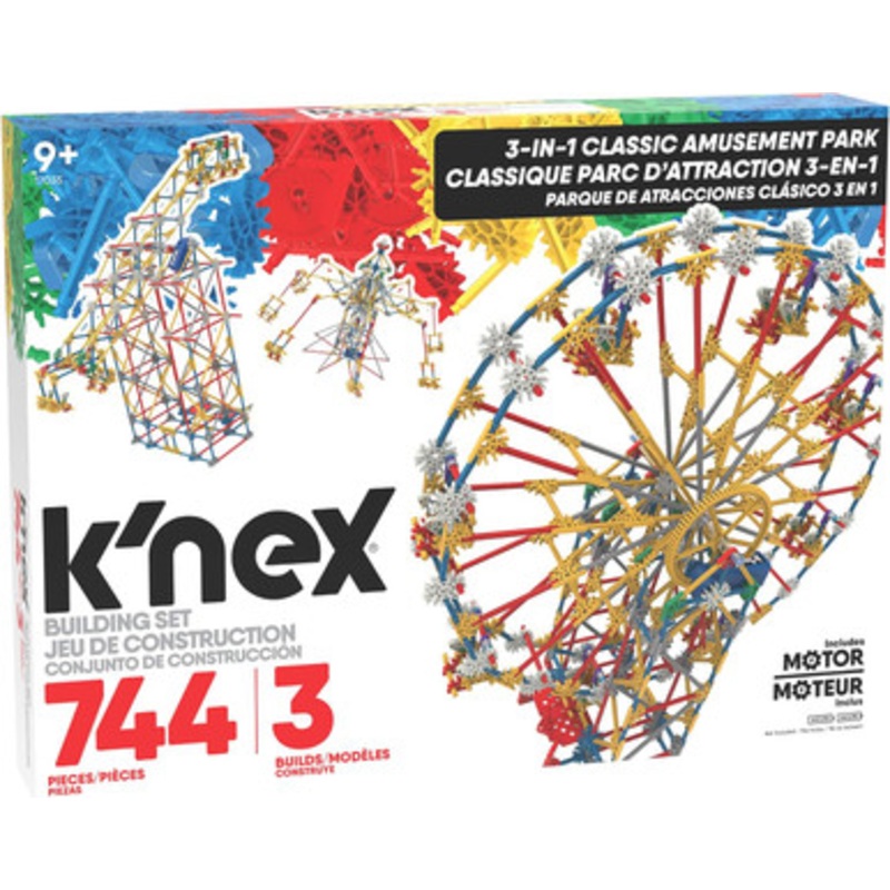 K’Nex – 3-In-1 Amusement Park 744 Pieces, 3Builds