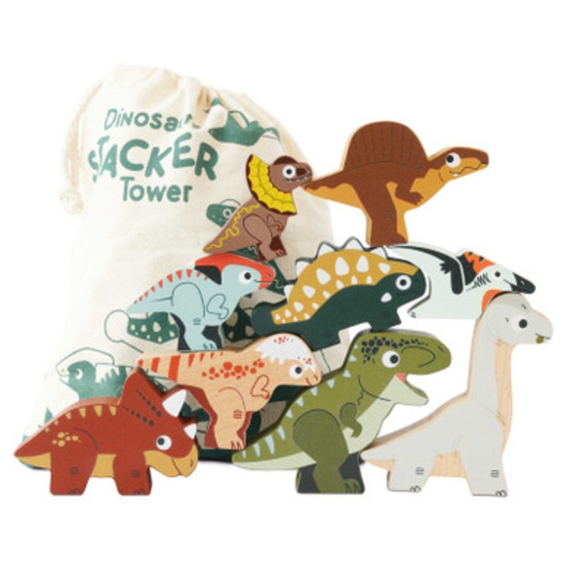 Le Toy Van – Jurassic Stacking Dinosaurs & Bag