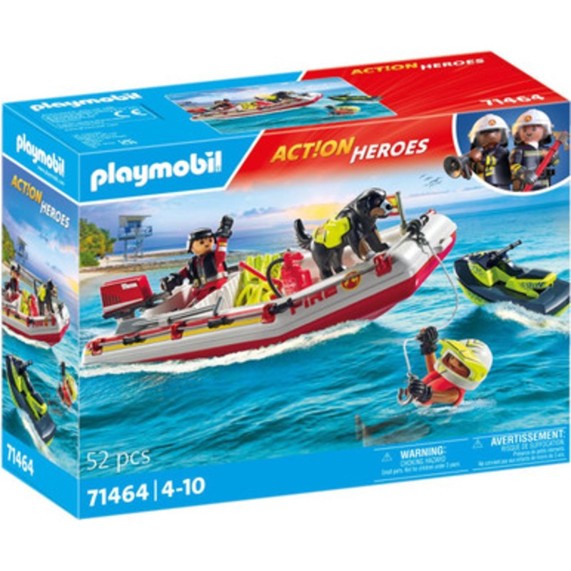 Playmobil – Action Heroes – Fireboat with Aqua Scooter 71464